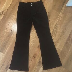 Black Corduroy Flares